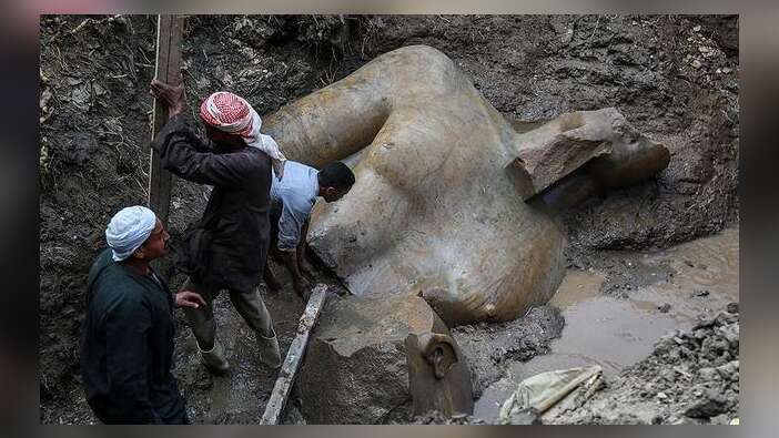 2. Ramses'e ait olduğu tahmin edilen heykel bulundu