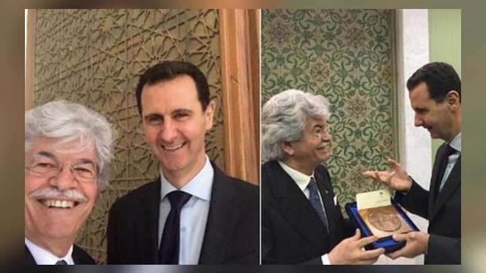 Esed'le selfie skandalı! İtalyan senatöre büyük tepki...