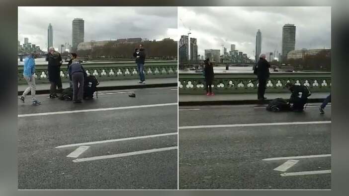 Şok görüntüler... İşte İngiltere parlamento binasına saldırıdan dehşet anları... VİDEO
