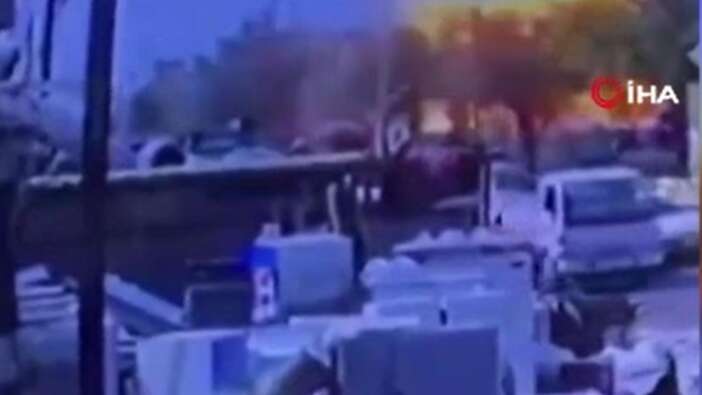 Bağdat’taki bomba yüklü aracın patlama anı!