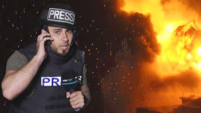 TRT Arabi muhabiri, canlı yayında İsrail'in bombalı saldırısına yakalandı
