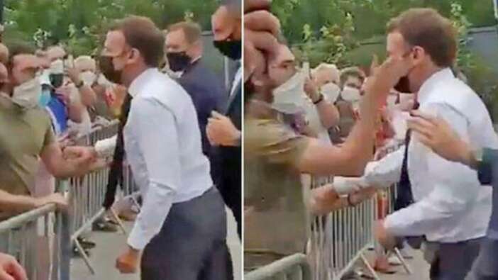 Tokatlı saldırıya uğrayan Macron konuştu: Makamlara saygı gösterilmeli