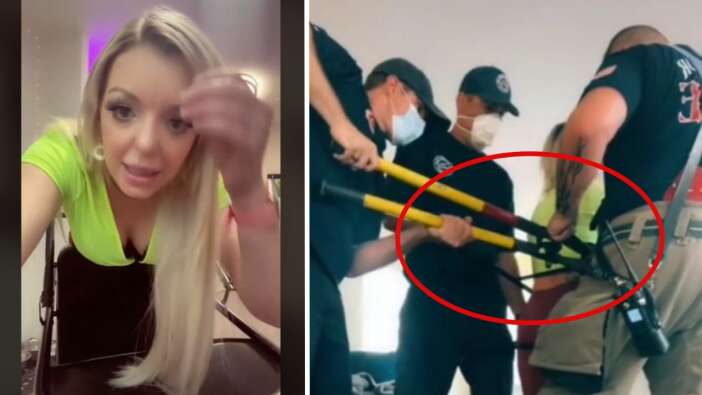 Cinsel ilişki öğretmeni 'kıstırılma' fetişini gösterirken kaza geçirdi! Kurtarılma anı viral oldu...