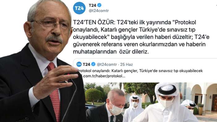 Kılıçdaroğlu'nun referans aldığı T24'ten özür geldi! CHP Genel Başkanı hala sessiz...