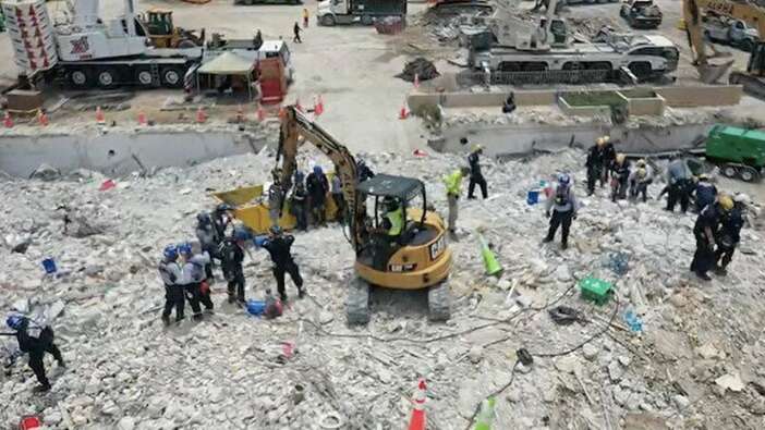 ABD'de çöken binadan 14 gündür çalışmalar sürüyor: 86 kişi enkaz altından çıkarılamadı