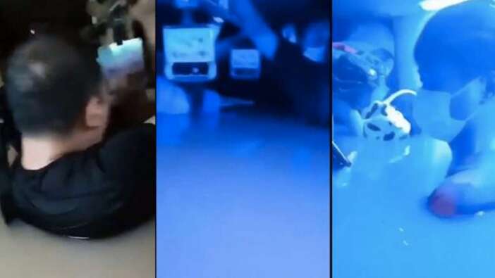 Çin'den korkutan görüntüler geldi: Boğazlarına kadar suya battılar