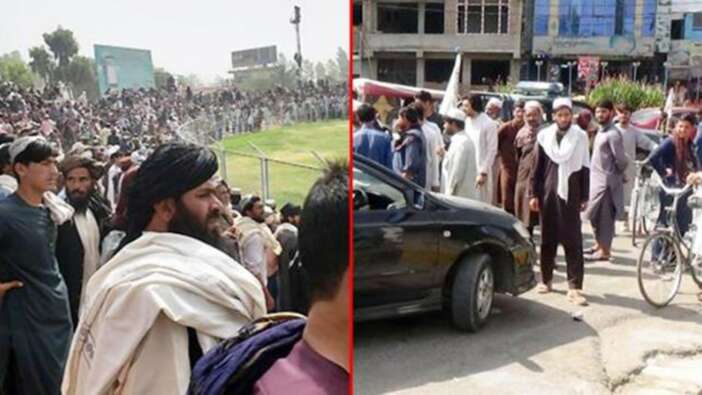 Taliban, dört komutanı binlerce insanın önünde idam etti!