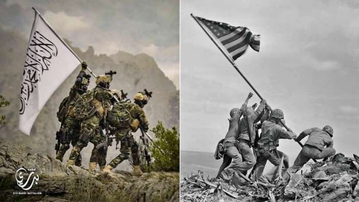 Taliban'dan ABD'ye  'Iwo Jima'ya Bayrak Asmak' göndermesi!