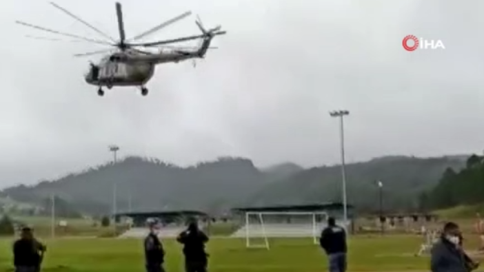 Meksika'da içişleri bakanının bulunduğu helikopter düştü