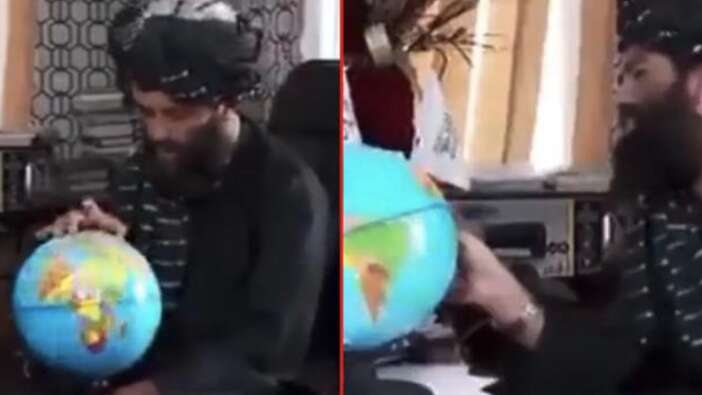 Taliban üyesi yerküre üzerinde Afganistan'ın yerini bulamadı