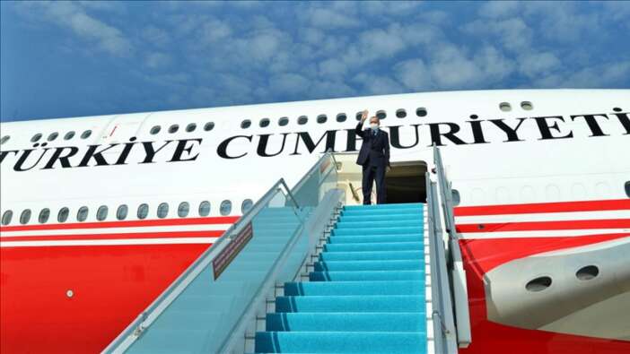 Cumhurbaşkanı Erdoğan'ın uçağı Angola'ya indi!
