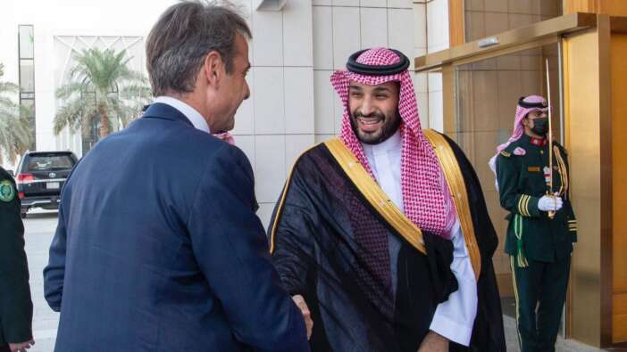 Yunan lider Miçotakis, Suudi Arabistan'ın başkenti Riyad'da!