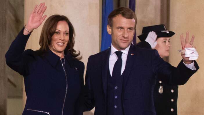Fransa lideri Macron, ABD Başkan Yardımcısı Kamala Harris ile buluştu!