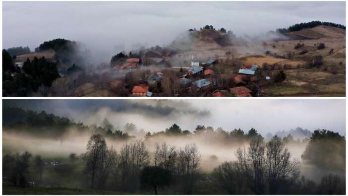 Her mevsim ziyaretçilerine yeni güzellikler sunan Ilgaz Dağı'ndan sis manzaraları