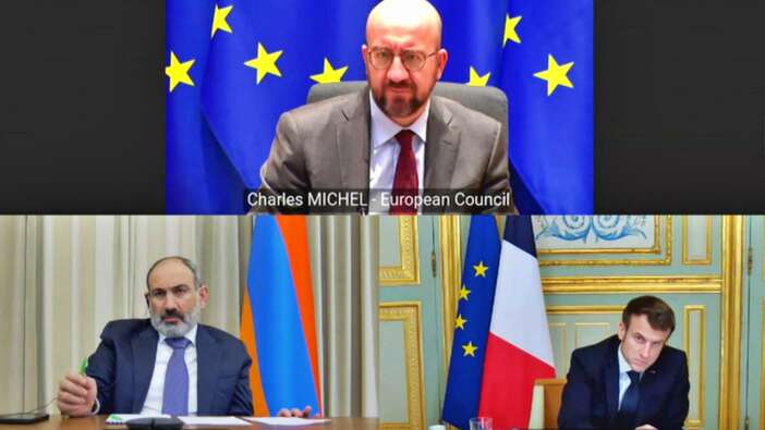 Paşinyan, Aliyev, Macron ve Michel'dan video konferans toplantısı!