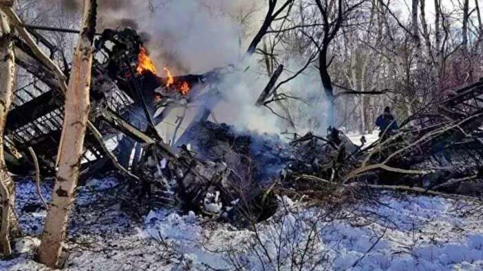Rusya'da AN-2 tipi bir nakliye uçağı yere çakıldı!