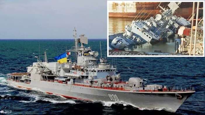 Ukrayna'ya büyük şok! Donanmanın 'amiral gemisi' battı