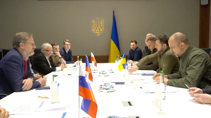 Zelenskiy Polonya, Slovenya ve Çekya Başbakanları ile bir araya geldi