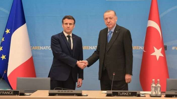 Cumhurbaşkanı Erdoğan, Fransa Cumhurbaşkanı Macron ile bir araya geldi