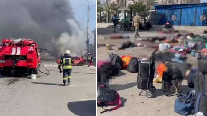 Rusya, Kramatorsk kentindeki tren istasyonunu roketle vurdu! 30'dan fazla ölü, 100'den fazla yaralı var...