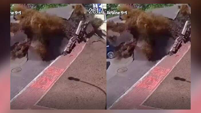 Ukrayna'da su borusu bomba gibi patladı/Video...