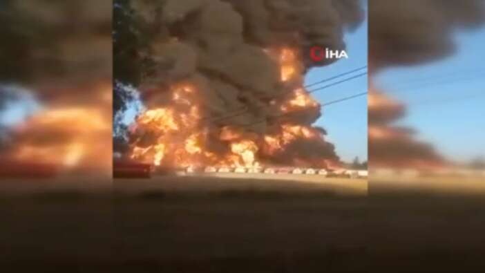 Petrol deposunda yangın faciası! 150 tanker patladı