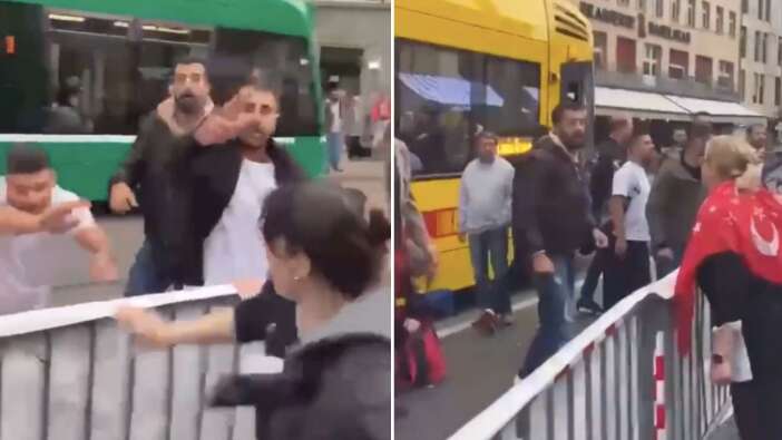 İsviçre’de Türklerin düzenlediği etkinliğe saldıran PKK'lıların yeni görüntüleri: Kadın ve çocuklar hedef alınmış!