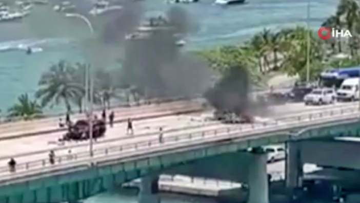 Miami’de uçak köprüye düştü: 2 yaralı
