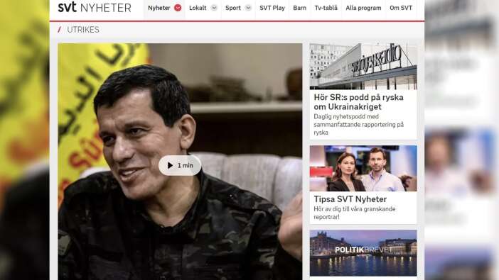 İsveç'in teröre desteği devam ediyor: PKK/YPG'nin elebaşını devlet televizyonunda konuşturdular