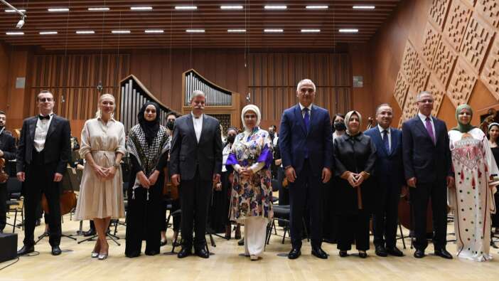 Emine Erdoğan Filistinli sanatçıların "Barış Konseri"ni izledi