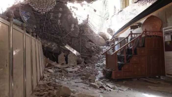 Irak'ta türbe çöktü, 6 kişi mahsur kaldı! Arama kurtarılma çalışması devam ediyor