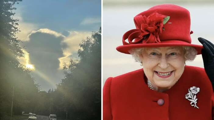 İngilizler, bulutlardan oluşan 'Kraliçe Elizabeth' silüetini konuşuyor