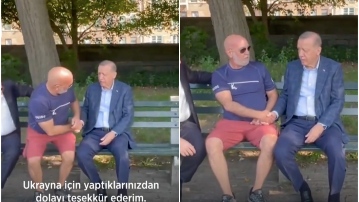 Cumhurbaşkanı Erdoğan'ı Central Park'ta gören bir kişi tahıl anlaşması için teşekkür etti!
