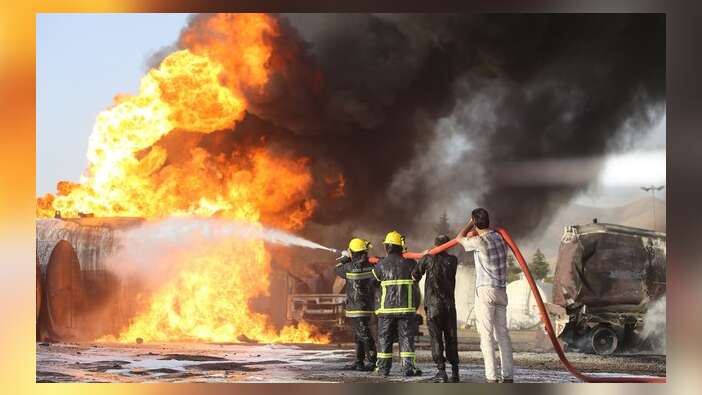Irak'ta yakıt deposunda yangın: 43 yaralı...