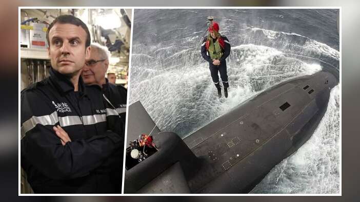 Macron'dan "korkunç" ziyaret! Denizaltıda nükleer füze...