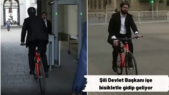 Şili Devlet Başkanı işe bisikletle gidip geliyor
