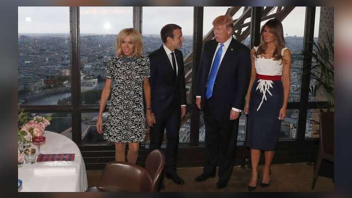Trump'tan, Macron'un kendisinden 24 yaş büyük eşine şaşırtan sözler! Ortam buz kesti...