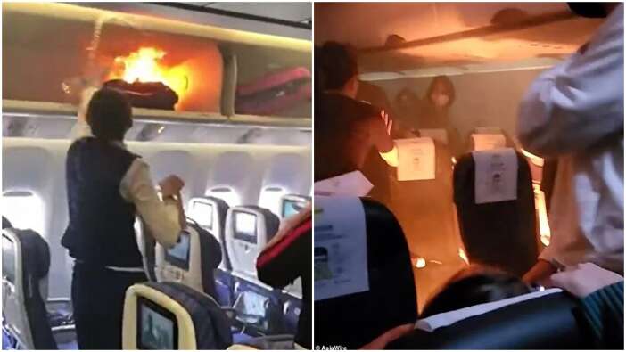 Uçakta korku dolu anlar: Şarj cihazı alev aldı, iki yolcu yaralandı
