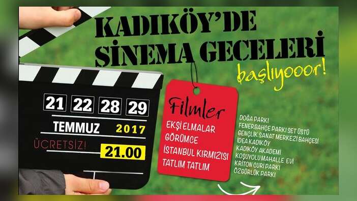 Kadıköy'de parklarda sinema keyfi...