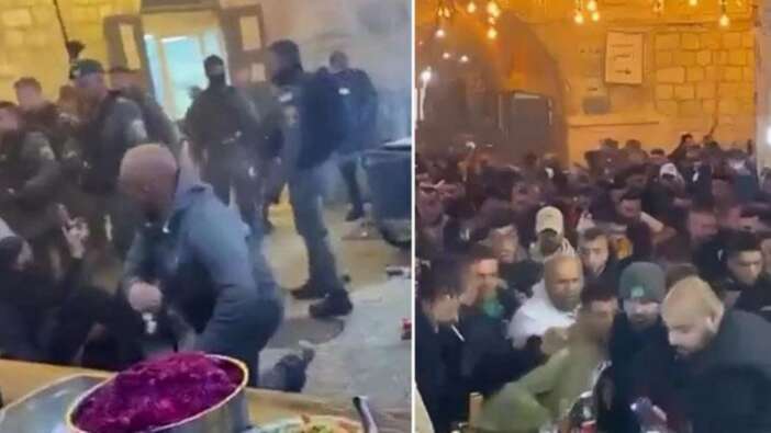 İsrail güçleri, sabah namazı için Mescid-i Aksâ'ya giden cemaate coplarla saldırdı!