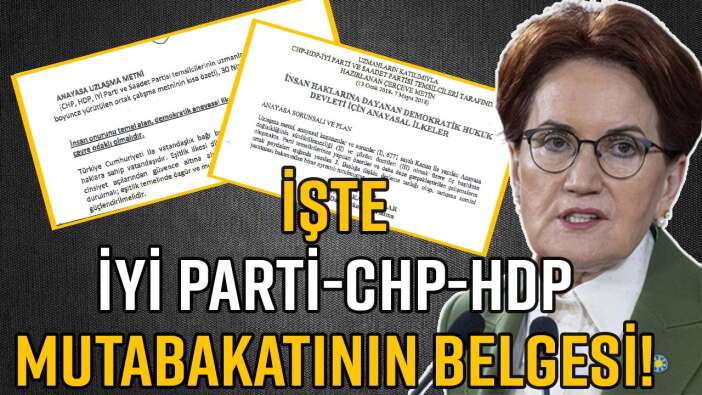 İYİ Parti-CHP-HDP mutabakatının kanıtı! Aynı masada bu kararları aldılar!