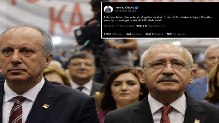 Yılmaz Özdil'den 'Muharrem İnce' yorumu: FETÖ infaz ediyor CHP'liler seviniyor