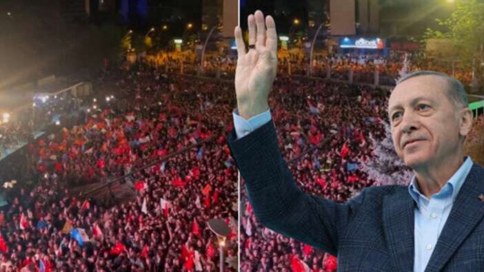 Cumhurbaşkanı Erdoğan'dan balkon konuşması! 'İlk turda bitireceğimize inanıyoruz'
