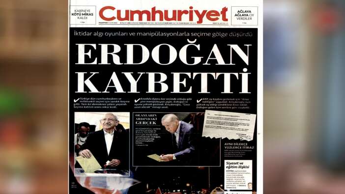 Cumhuriyet gazetesinden dikkat çeken manşet!