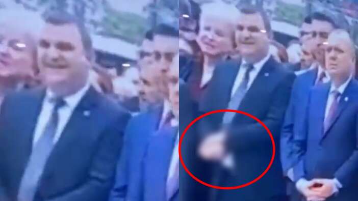CHP Tekirdağ İl Başkanı depremzedelerle ilgili haber yapan gazeteciye el hareketi çekti