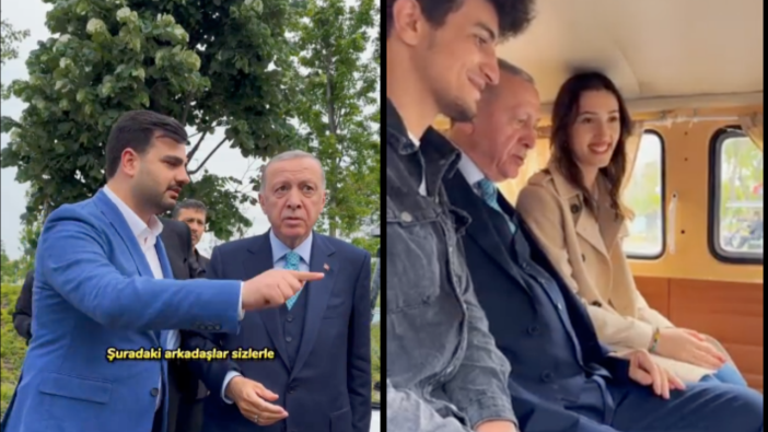 Cumhurbaşkanı Erdoğan'ın gençlerle eğlenceli anlarına beğeni yağdı