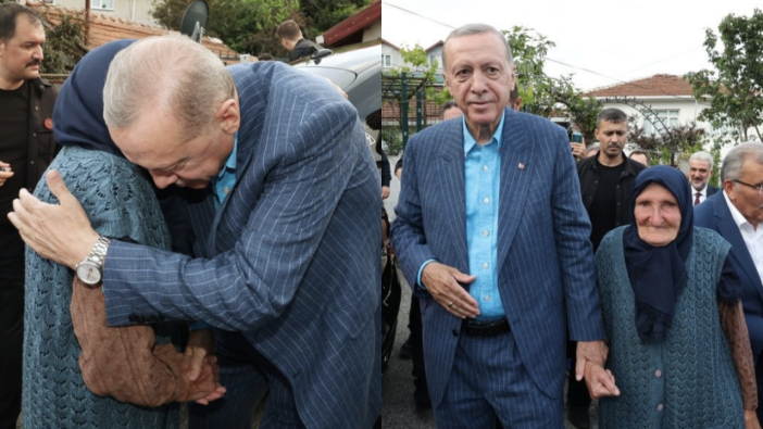 Cumhurbaşkanı Erdoğan'dan vefa örneği! Eski komşusu Binnaz Baloğlu'nu ziyaret edip hayır duasını aldı