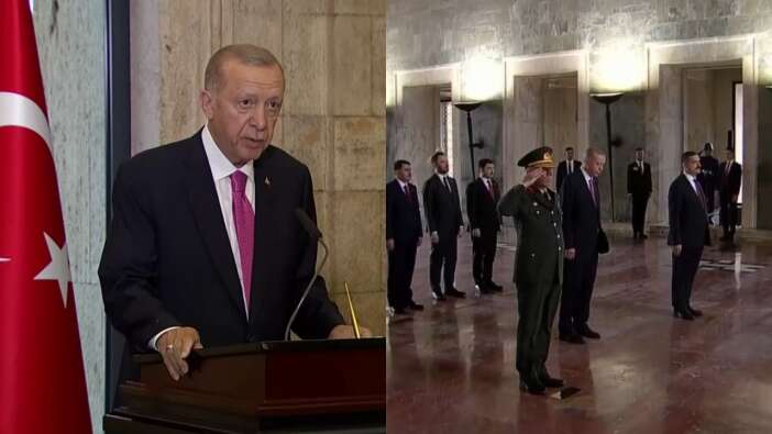 Cumhurbaşkanı Erdoğan Anıtkabir'i ziyaret etti! 'Türkiye Yüzyılı' mesajı...
