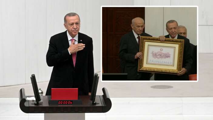 Cumhurbaşkanı Erdoğan TBMM'de yemin ederek mazbatasını aldı!