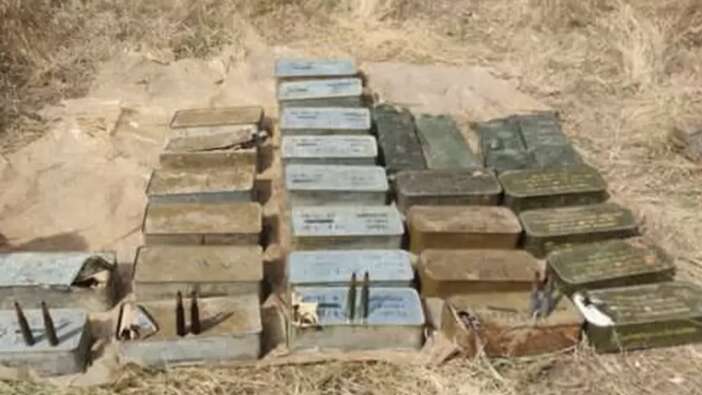 Irak'ın kuzeyinde PKK'ya ait mühimmat ele geçirildi